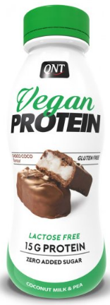 Băuturi proteice și smoothie-uri QNT VEGAN SHAKE (15 g protein & low sugar) Lactose free 310 ml Choco-coco